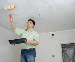 Ремонт крашеного потолка и исправление дефектов после покраски